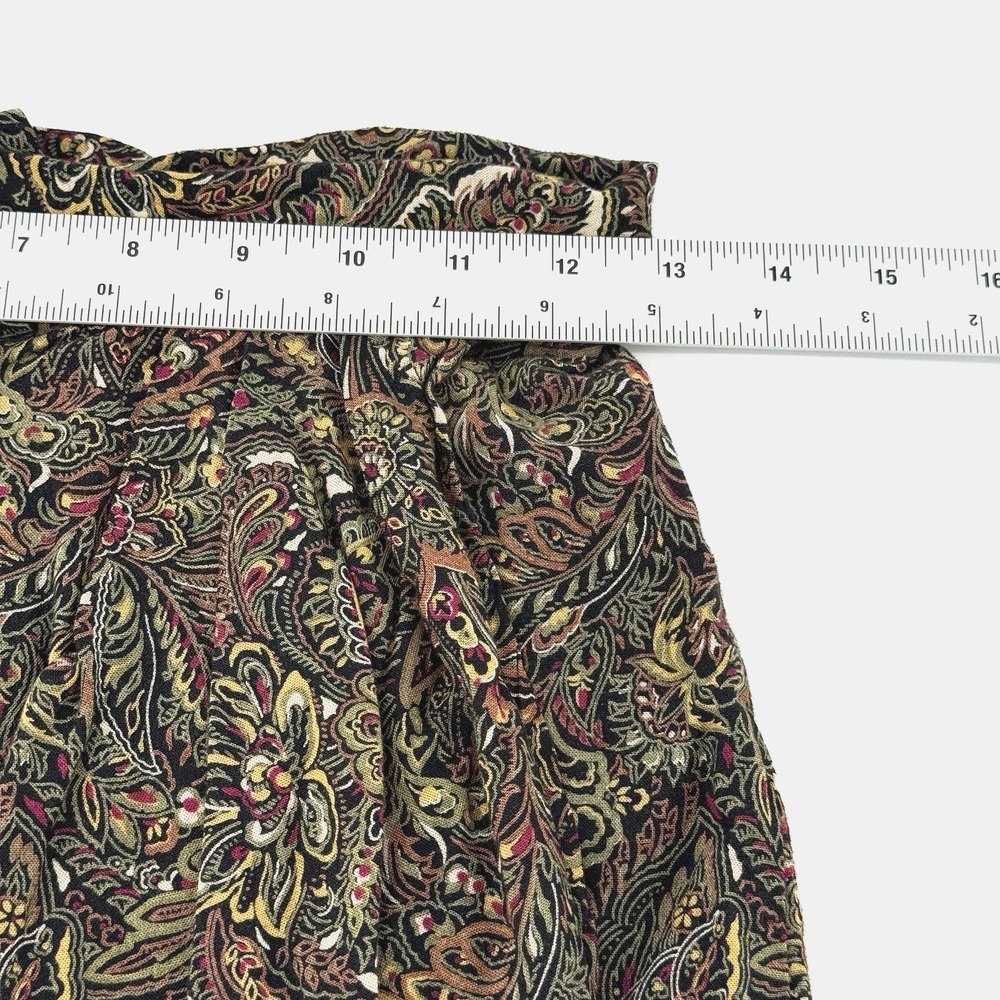 Nell Flowers Women's Size 10 Skirt Multi Midi Paisley Pleated Artsy Boho Gypsy - Picture 6 of 9